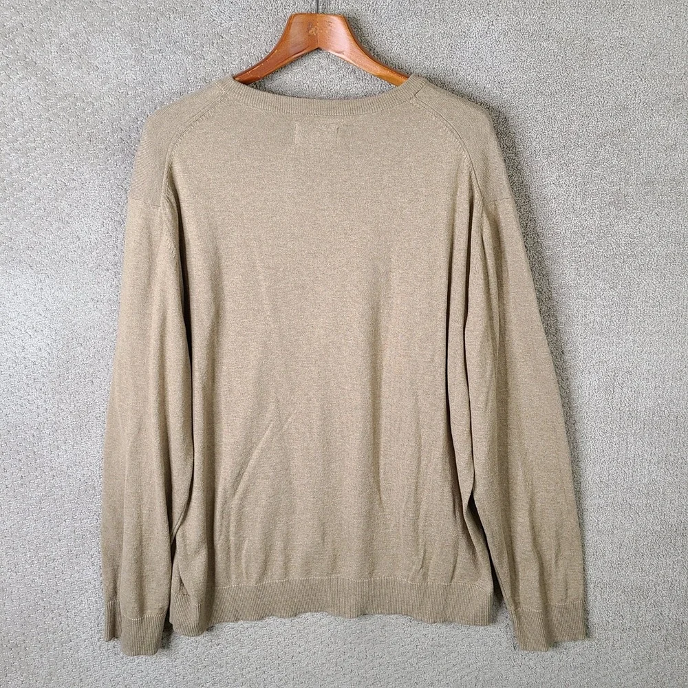 Old Navy Sweater Mens‎ XL Tan Crew Neck Long Sleeve Cotton Blend Knit Pullover